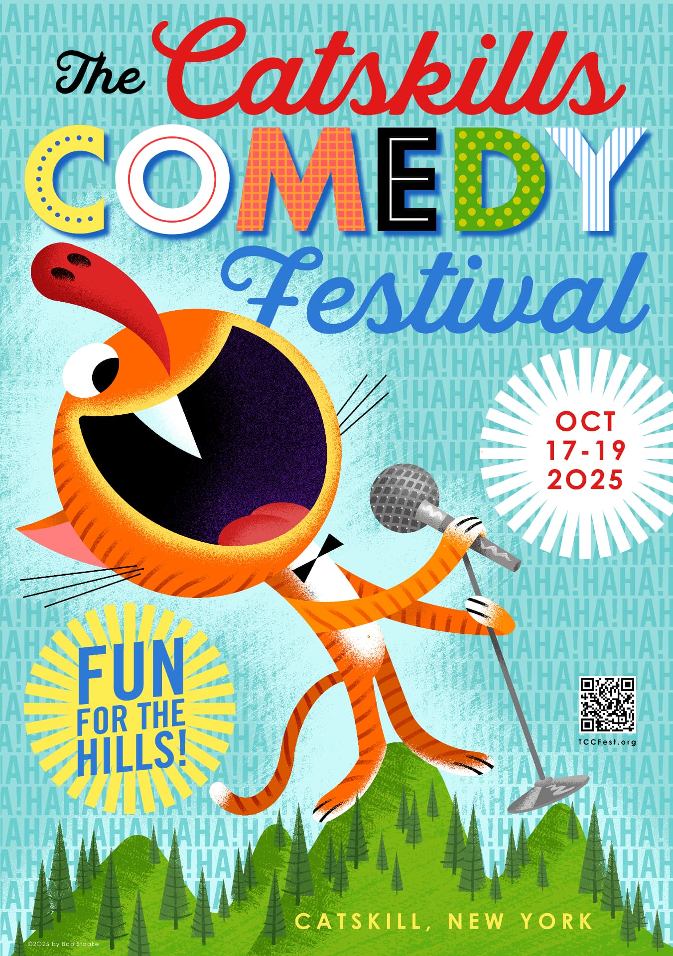 2025 Catskills Comedy Festival poster by Bob Staake
